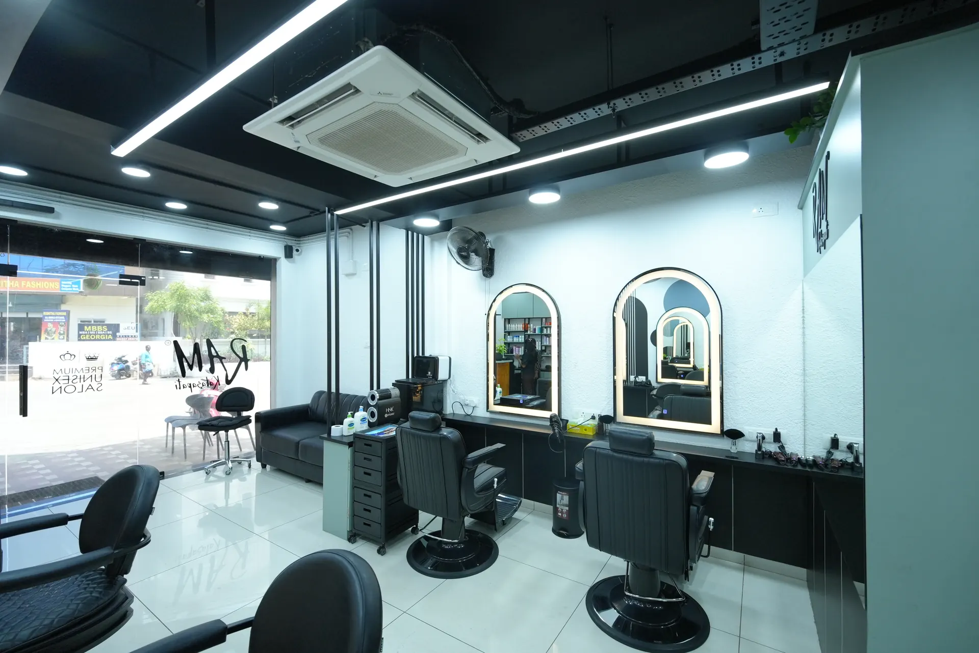 RAM KALASAPATI styling stations where salon transformations are finished